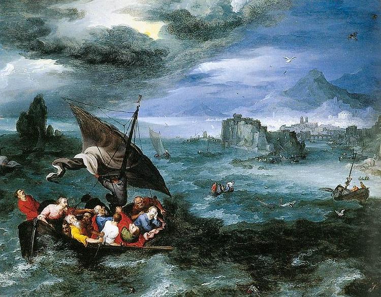 Pieter Brueghel the Younger Christ in the Storm on the Sea of Galilee oil painting image